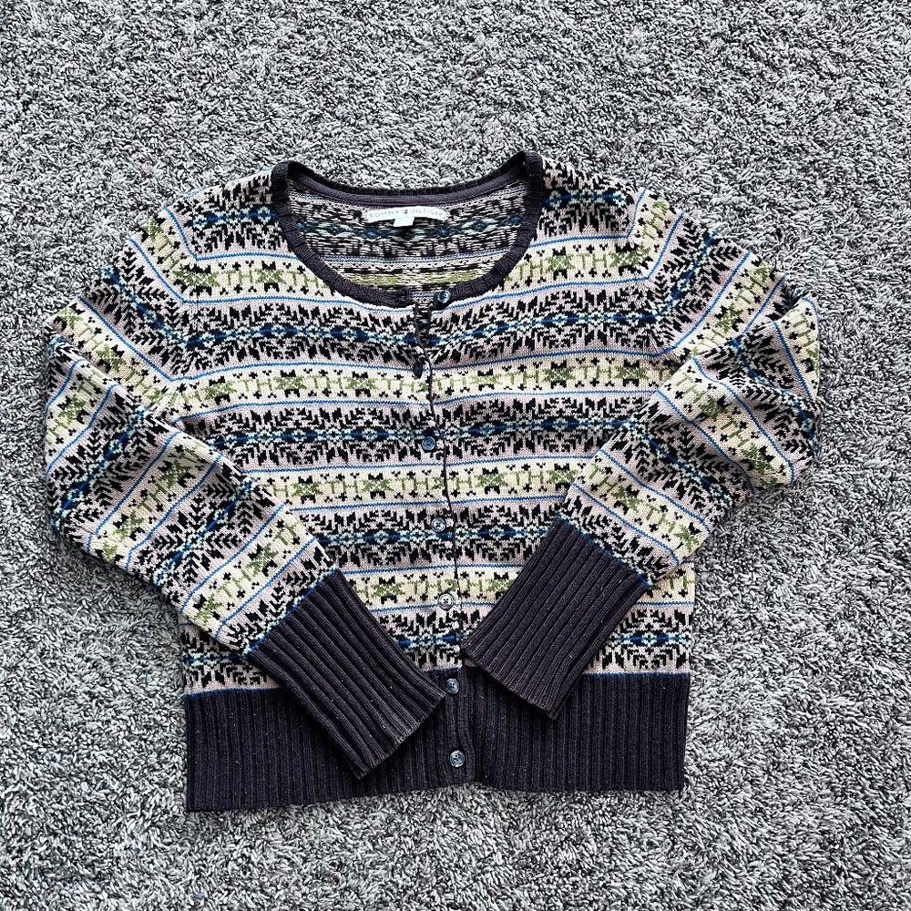 Tommy Hilfiger Classic Faire Isle 90’s cardigan - SZ L